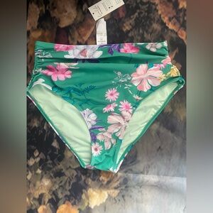 Cupshe Floral Green Swim Bottoms